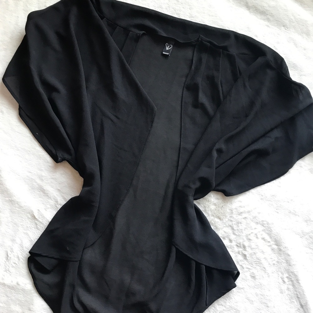Black Sheer Kimono Cover Up